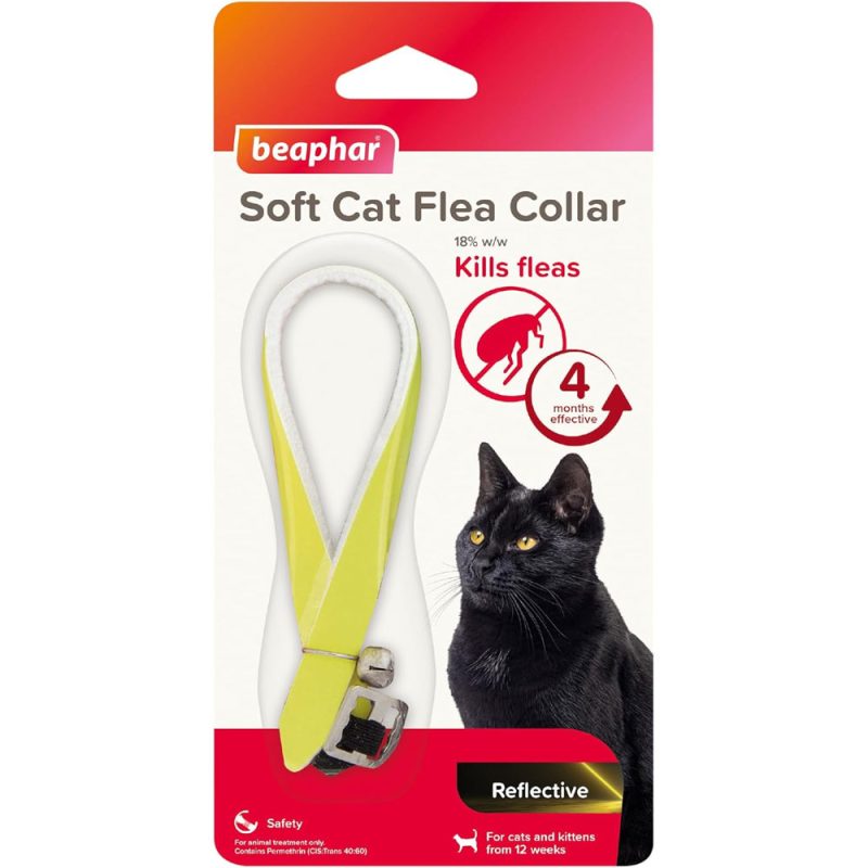 Beaphar Soft Cat Flea Collar - Reflective Yellow